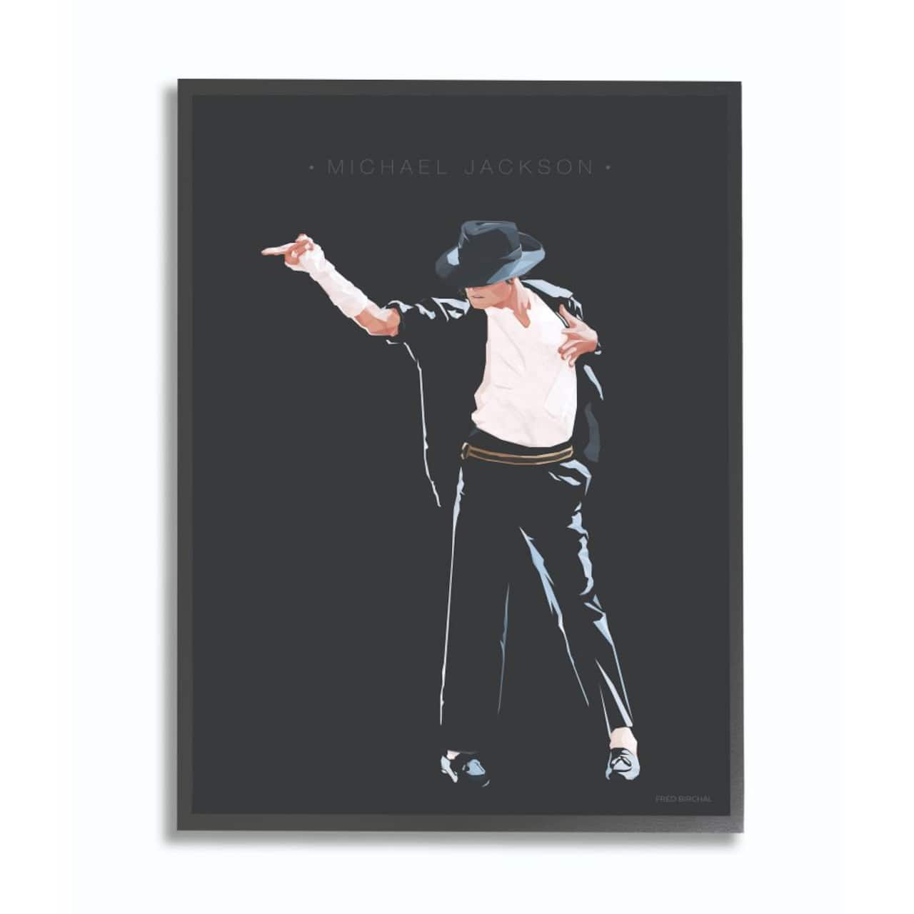 Stupell Industries Michael Jackson Design Wall Accent with Black Frame